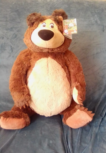 Imagen 6 de 6 de Masha Y El Oso Peluche Oso Original Simba 50 Cm Se Sienta