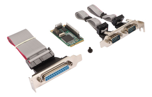 Adaptador De Placa Serial Pcie Mini Combo Parallel Expansion
