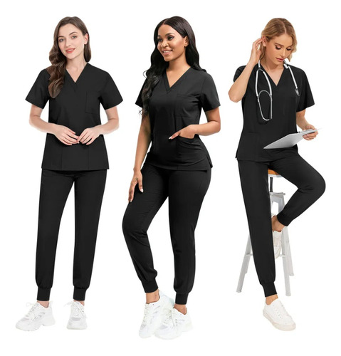 Pijama Quirúrgica Antifluido Scrub Jogger Mujer/