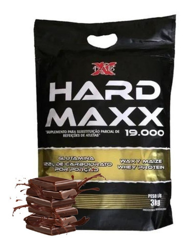 Hipercalórico Hard Maxx 3kg - X-lab - Massa Muscular Sabor Morango E Banana