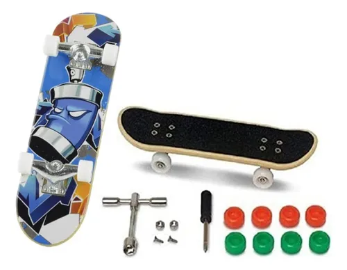 Kit Skate de Dedo - 9 cm - Extremo e Radical - 4 Skates - Sortido