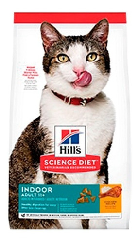 Alimento Gato Adulto Hills Indoor 11+ Años 1.58kg