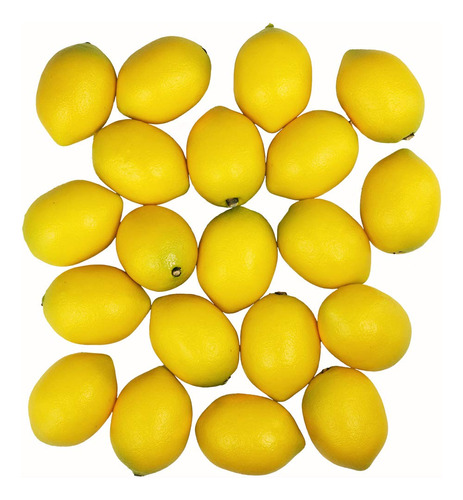 20 Piezas De Limones Falsos Decoraciones De Frutas Sintticas
