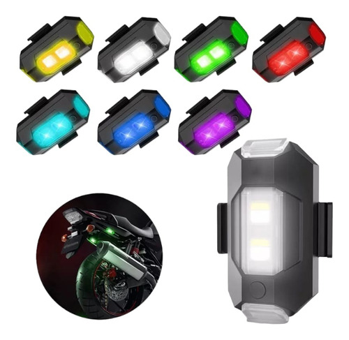 Mini Luz Led Estroboscópica Para Moto Carro Dron 7colores