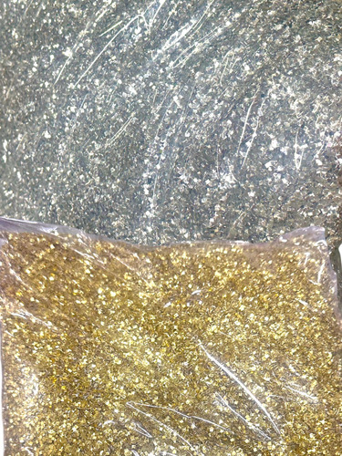 Escarcha Glitter Súper Gruesa Dorada Plateada 1/2 Kg