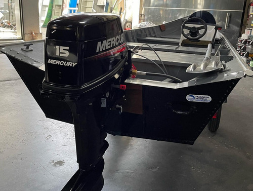 Lancha Aluminio Verado 500 Motor Mercury 15 Hp 2 Tiempos