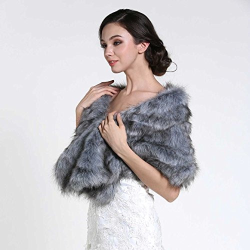 Aukmla Boda De La Mujer Chales Y Abrigos De Piel Bridal Stol