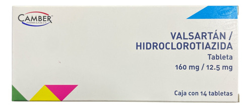 Valsartán / Hidroclorotiazida Tableta 160mg/12.5 14 Tabletas