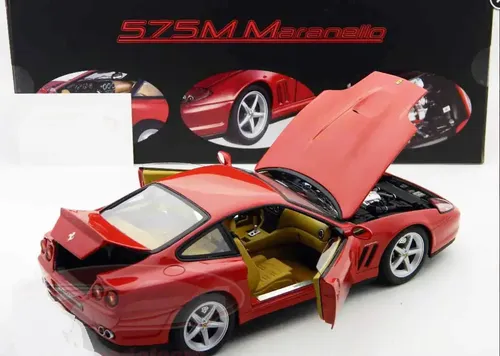 ミニカー Ferrari 575M Maranello 1:18 Ferrari 575 Maranello 2002 Hot Wheels Elite Miniatura 1/18