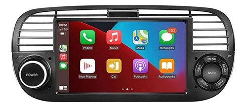 Estéreo De Pantalla 7' Android 11 Fiat 500 2005-2015 Gps Bt