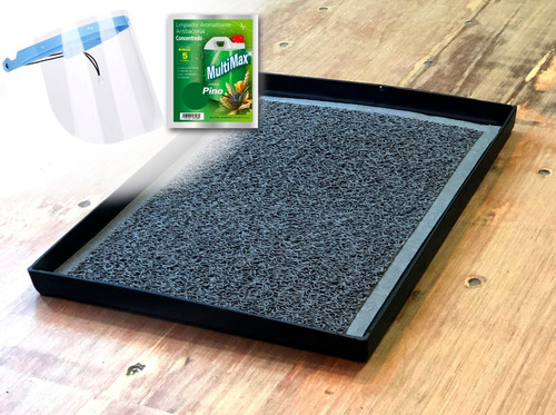 Bandeja Plastica Sanitizante Y 3 Mascaras Faciles