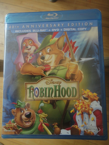 Disney Robin Hood 40th Anniversary Edition Blu Ray Sellado