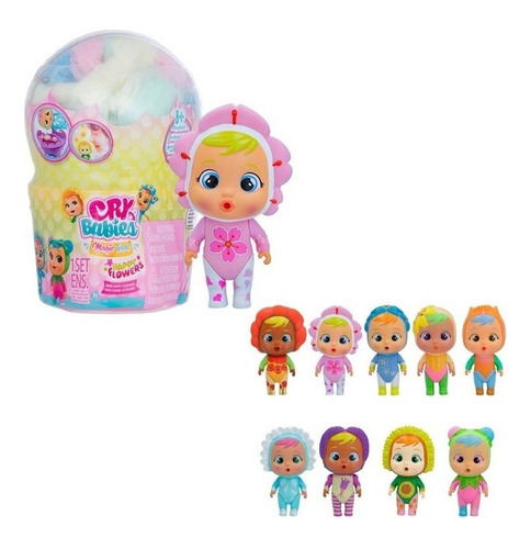 Imagen 2 de 7 de Cry Babies Muñeca Happy Flowers Playset Maggic Tears