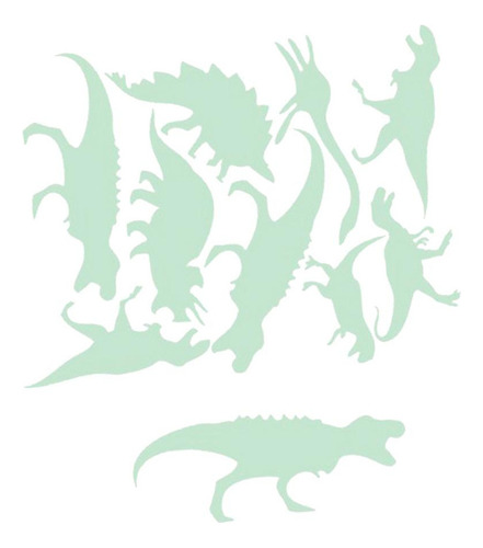 Etiquetas De Pared De Tejado Oscuridad 9x Dinosaurio