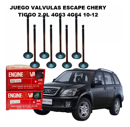 Juego Valvulas Escape Chery Tiggo 2.0l 4g63 4g64 10-12