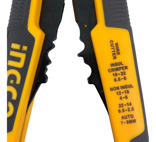Alicate Crimpador 8'' Eletricista 3 Em 1 (hwsp102418) Ingco