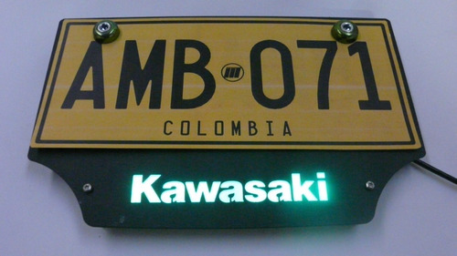 Portaplaca Led De Lujo Para Motocicletas Kawasaki