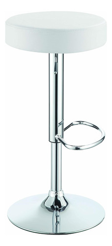Taburete De Bar Ajustable Coaster Blanco 102550