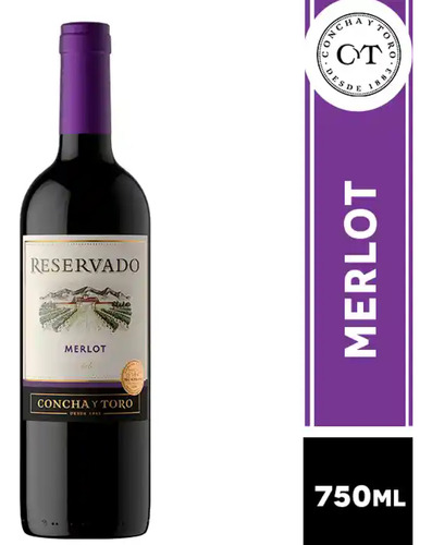 Vino Tinto Concha Y Toro Merlot 750ml Reservado Chile