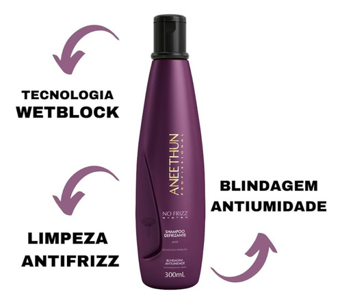 No Frizz Aneethun Kit Shampoo + Mascara + Cond - Lançamento