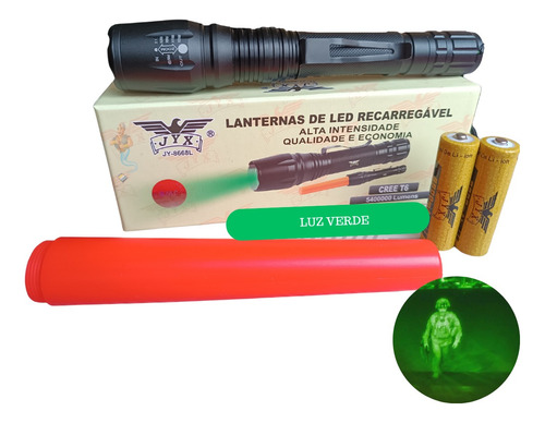 Lanterna Luz Verde Laser Tatica Militar Com Zoom 2000x 