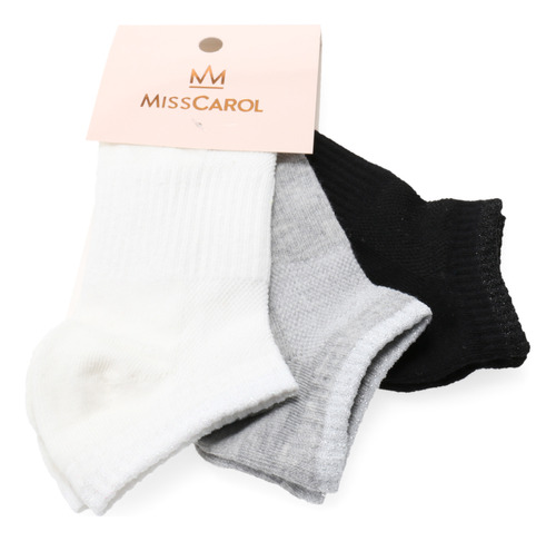 Medias Soquetes Mujer Miss Carol Pack X3 146.24099