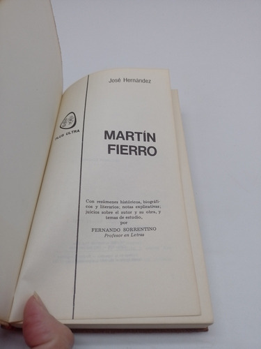 Martin Fierro José Hernández (Usado)