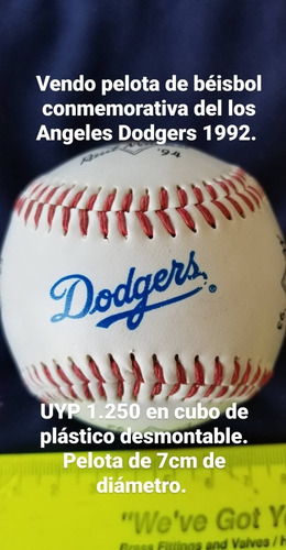 Pelota Conmemorativa De Béisbol. Los Angeles Dodgers 1992