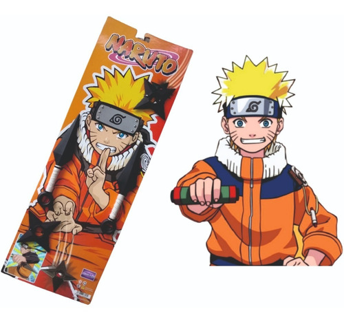 Imagen 2 de 2 de Set Completo, Armas Naruto, Sarikei + Kunai +bandana. Dinos