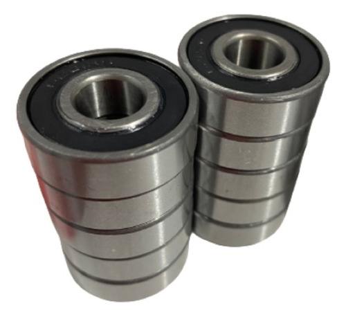 Kit 10 Rolamentos Imp Rolamento De Esferas 608 Cor Azul-aço