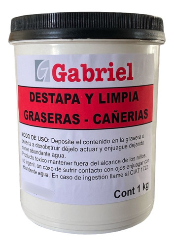 Destapa Y Limpia Graseras Cañerías 1 Kg