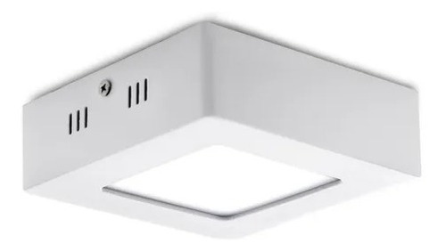 Panel Plafon Led De Aplicar 6w Cuadrado Alto Brillo Chiaro