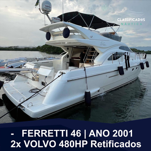 Imagem 1 de 17 de Ferretti 46 Spirit Ano 2001 2x Volvo 480hp Retificados