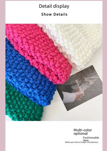 Gorro De Invierno Cálido Con Gorro De Punto Para Mujer