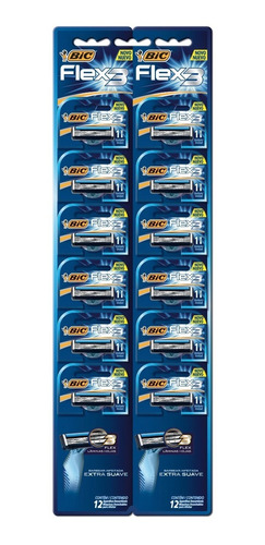 12 Máquinas De Afeitar Bic Flex 3