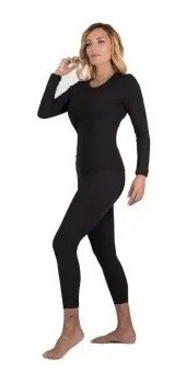 Imagen 2 de 4 de Conjunto Térmico Afelpado Negro Para Dama Member's Mark
