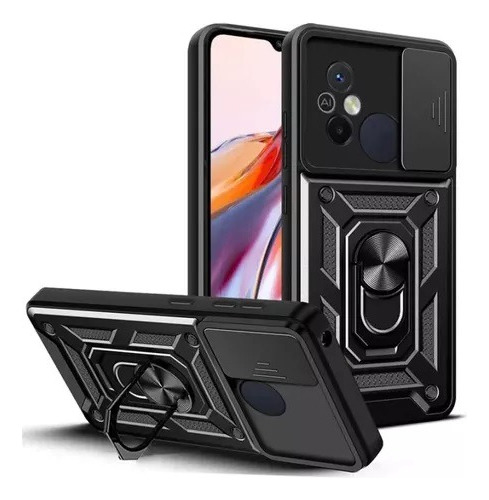 Funda Armor Ring Cubre Cámara Para Poco X5 Pro