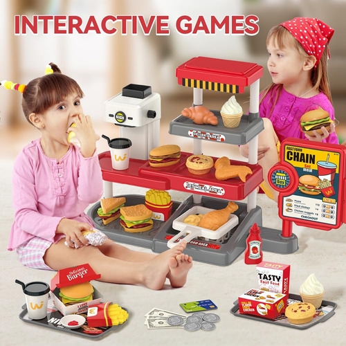 Set 71 Alimentos Niños Hamburguesas Papas Alas Diversion Color