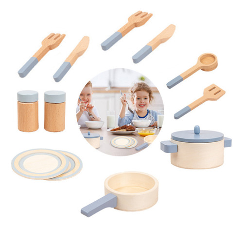 Juego De Juguetes Educativos De Cocina De Madera Para Niños