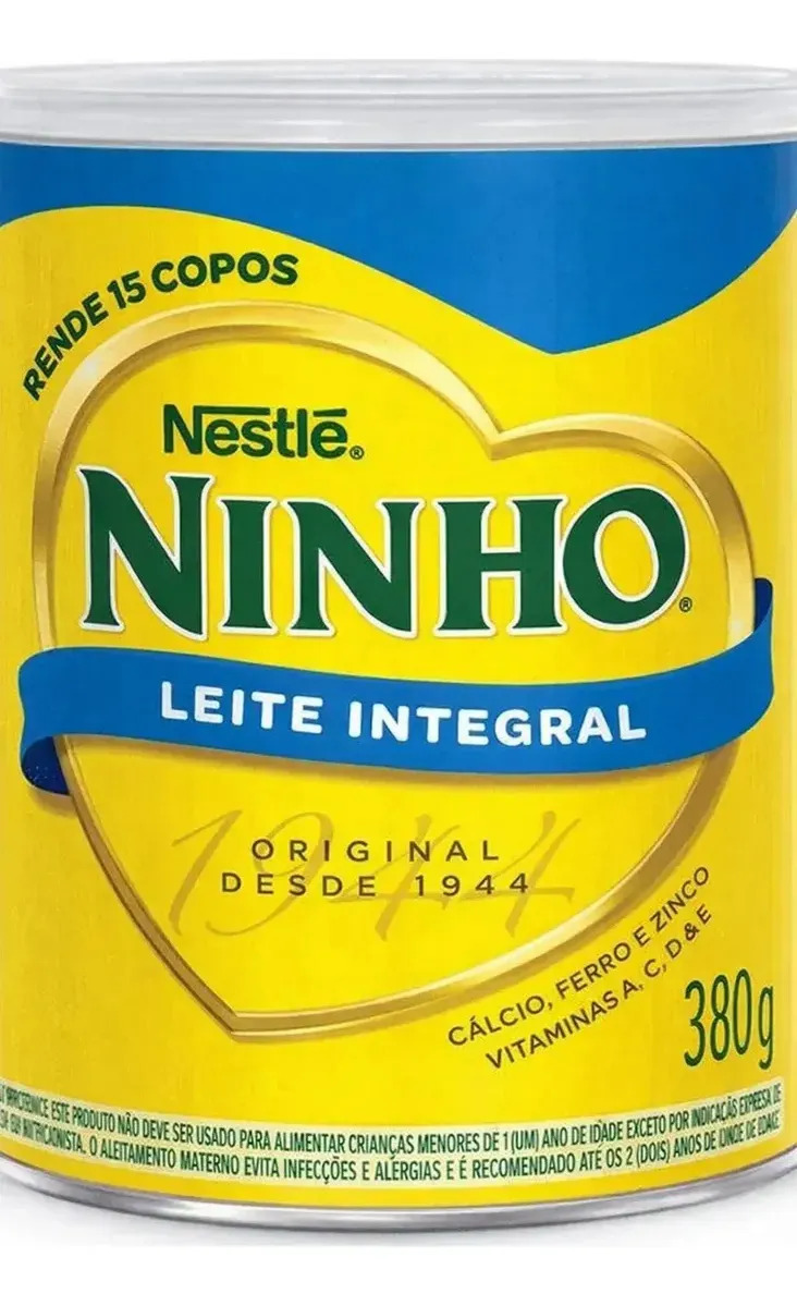 Lata leite em Pó Integral Ninho Nestle 380g