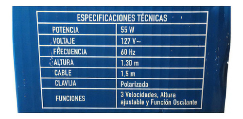 Ventilador 3 En 1 Aspas De Metal High Power Vp-1855 Negro Negro Metal 3