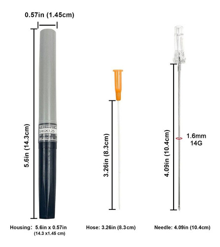 Aguja Descompresión Torácica 14g X 3.25 In.