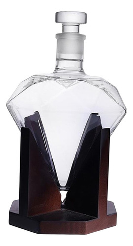 Decantador De Whisky De Diamante Con Soporte Para Licor