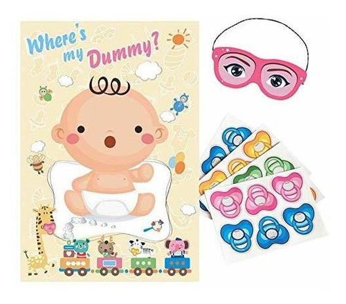 Baby Shower Fiesta Y Juego  Pin El Chupete En El Bebe De Jue