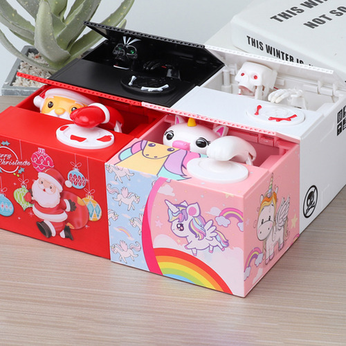 Piggy Bank, Monedas Robadas En Navidad, Juguetes Para Colecc