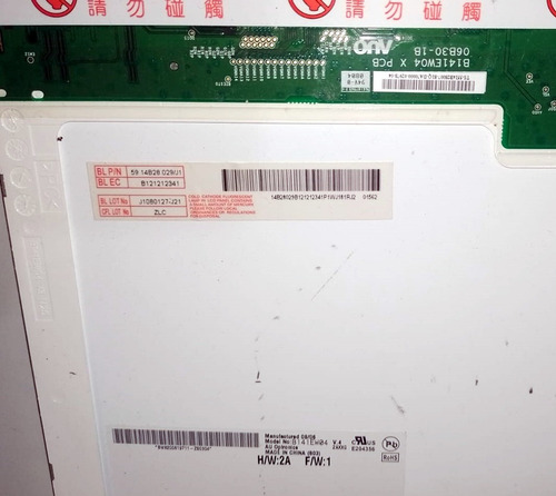 Display Notebook Sony Vaio B141ew04 V.4 Model Pcg-5k1p+inver (Usado)