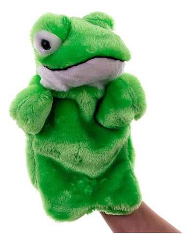 Títeres De Peluche Rana Marionetas De Mano Juguetes Verdes