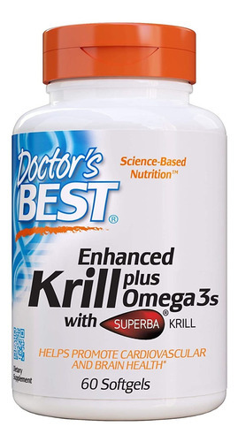 Aceite De Krill Con Omega 3 Doctor's Best 60 Capsulas Sabor N/A