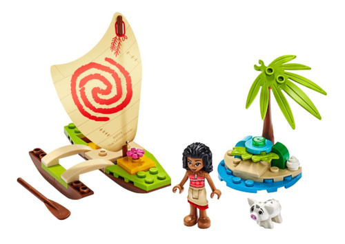 Bloques para armar Lego Disney/Disney Princess Moana's ocean adventure 46 piezas  en  caja