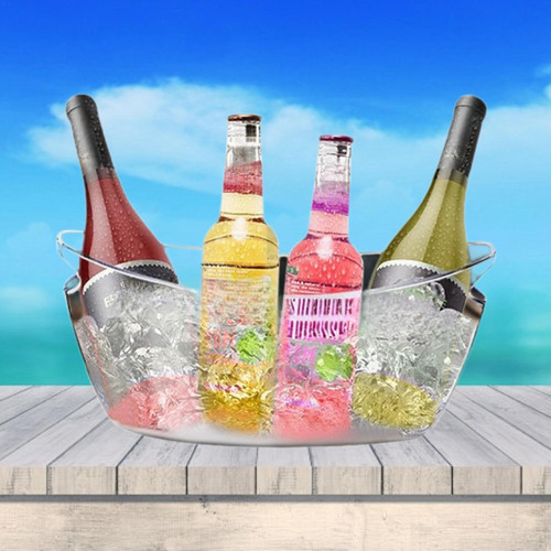 Cubo De Hielo Transparente Para Enfriar Vino Y Champán, Con